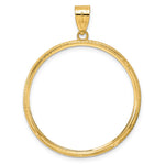 Indlæs billede til gallerivisning 14K Yellow Gold Squares 1 oz American Eagle Cat Krugerrand Coin Bezel Holder Pendant Prong Fits 32.7 mm Coins
