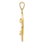 Load image into Gallery viewer, 14K Yellow Gold Diamond Cut Riptide Diagonal Riptide 1/10 oz American Eagle Krugerrand Coin Bezel Holder Pendant Prong Fits 16.5 mm Coins
