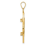 Indlæs billede til gallerivisning 14K Yellow Gold Diamond Cut Riptide Diagonal Riptide US Dime 1/10 oz Panda Cat Coin Bezel Holder Pendant Prong Fits 18 mm Coins
