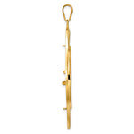 Kép betöltése a galériamegjelenítőbe: 14K Yellow Gold Diamond Cut Riptide Diagonal Riptide Old US Series 1 oz Panda Australian Nugget Kangaroo Koala Coin Bezel Holder Pendant Prong Fits 32 mm Coins
