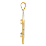 Kép betöltése a galériamegjelenítőbe: 14K Yellow Gold Riptide Diagonal Riptide 1/10 oz American Eagle Krugerrand Coin Bezel Holder Pendant Prong Fits 16.5 mm Coins
