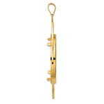 Charger l'image dans la galerie, 14K Yellow Gold 1 oz American Eagle Cat Krugerrand Diagonal Riptide Prong Coin Bezel Holder Pendant Fits 32.7 mm Coins
