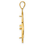 Load image into Gallery viewer, 14K Yellow Gold Riptide US Dime 1/10 oz Panda Cat Coin Bezel Holder Pendant Prong Fits 18 mm Coins
