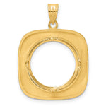 Load image into Gallery viewer, 14K Yellow Gold Riptide US Dime 1/10 oz Panda Cat Coin Bezel Holder Pendant Prong Fits 18 mm Coins
