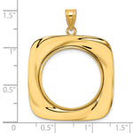 Load image into Gallery viewer, 14K Yellow Gold Riptide 1/4 oz American Eagle Panda 2 Rand US $5 Jamestown Coin Bezel Holder Pendant Prong Fits 22 mm Coins
