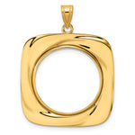 Load image into Gallery viewer, 14K Yellow Gold Riptide 1/4 oz American Eagle Panda 2 Rand US $5 Jamestown Coin Bezel Holder Pendant Prong Fits 22 mm Coins
