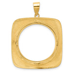 Load image into Gallery viewer, 14K Yellow Gold Riptide 1/2 oz American Eagle Panda US $10 Dollar Liberty Indian Coin Bezel Holder Pendant Prong Fits 27 mm Coins
