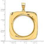 Load image into Gallery viewer, 14K Yellow Gold Riptide 1/2 oz American Eagle Panda US $10 Dollar Liberty Indian Coin Bezel Holder Pendant Prong Fits 27 mm Coins
