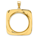Load image into Gallery viewer, 14K Yellow Gold Riptide 1/2 oz American Eagle Panda US $10 Dollar Liberty Indian Coin Bezel Holder Pendant Prong Fits 27 mm Coins
