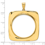 Charger l'image dans la galerie, 14K Yellow Gold Riptide Old US Series 1 oz Panda Australian Nugget Kangaroo Koala Coin Bezel Holder Pendant Prong Fits 32 mm Coins
