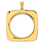 Charger l'image dans la galerie, 14K Yellow Gold Riptide Old US Series 1 oz Panda Australian Nugget Kangaroo Koala Coin Bezel Holder Pendant Prong Fits 32 mm Coins
