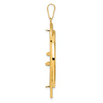 Load image into Gallery viewer, 14K Yellow Gold Riptide 1 oz American Eagle Cat Krugerrand Coin Bezel Holder Pendant Prong Fits 32.7 mm Coins
