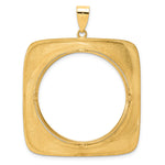 Load image into Gallery viewer, 14K Yellow Gold Riptide 1 oz American Eagle Cat Krugerrand Coin Bezel Holder Pendant Prong Fits 32.7 mm Coins

