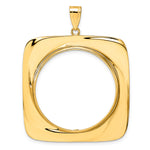 Load image into Gallery viewer, 14K Yellow Gold Riptide 1 oz American Eagle Cat Krugerrand Coin Bezel Holder Pendant Prong Fits 32.7 mm Coins
