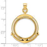 Lade das Bild in den Galerie-Viewer, 14K Yellow Gold Diamond Cut Ships Anchor 1/4 oz American Eagle Panda 2 Rand US $5 Jamestown Coin Bezel Holder Pendant Prong Fits 22 mm Coins
