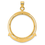 画像をギャラリービューアに読み込む, 14K Yellow Gold Diamond Cut Ships Anchor Old US Series 1 oz Panda Australian Nugget Kangaroo Koala Coin Bezel Holder Pendant Prong Fits 32 mm Coins
