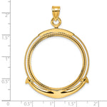 画像をギャラリービューアに読み込む, 14K Yellow Gold Diamond Cut Ships Anchor Old US Series 1 oz Panda Australian Nugget Kangaroo Koala Coin Bezel Holder Pendant Prong Fits 32 mm Coins
