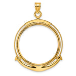 画像をギャラリービューアに読み込む, 14K Yellow Gold Diamond Cut Ships Anchor Old US Series 1 oz Panda Australian Nugget Kangaroo Koala Coin Bezel Holder Pendant Prong Fits 32 mm Coins
