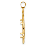 Load image into Gallery viewer, 14K Yellow Gold Beaded Ships Anchor US Dime 1/10 oz Panda Cat Coin Bezel Holder Pendant Prong Fits 18 mm Coins
