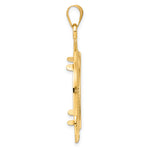 Lade das Bild in den Galerie-Viewer, 14K Yellow Gold Beaded Ships Anchor 1/2 oz American Eagle Panda US $10 Dollar Liberty Indian Coin Bezel Holder Pendant Prong Fits 27 mm Coins
