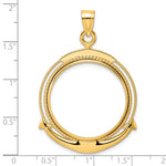 Lade das Bild in den Galerie-Viewer, 14K Yellow Gold Beaded Ships Anchor 1/2 oz American Eagle Panda US $10 Dollar Liberty Indian Coin Bezel Holder Pendant Prong Fits 27 mm Coins

