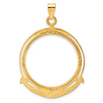 Lade das Bild in den Galerie-Viewer, 14K Yellow Gold Beaded Ships Anchor Old US Series 1 oz Panda Australian Nugget Kangaroo Koala Coin Bezel Holder Pendant Prong Fits 32 mm Coins
