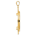 Load image into Gallery viewer, 14K Yellow Gold Beaded Ships Anchor 1 oz American Eagle Cat Krugerrand Coin Bezel Holder Pendant Prong Fits 32.7 mm Coins
