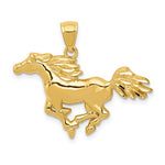 Ladda upp bild till gallerivisning, 14k Yellow Gold Galloping Horse Pendant Charm
