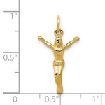 Carregar imagem no visualizador da galeria, 14k Yellow Gold Corpus Crucified Christ Pendant Charm
