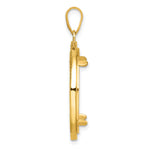Load image into Gallery viewer, 10K Yellow Gold Beaded 1/4 oz American Eagle Panda 2 Rand US $5 Jamestown Coin Bezel Holder Pendant Prong Fits 22 mm Coins
