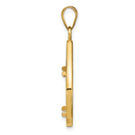 Load image into Gallery viewer, 10K Yellow Gold Diamond Cut Teardrop 1/10 oz American Eagle Krugerrand Coin Bezel Holder Pendant Prong Fits 16.5 mm Coins
