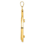 Charger l'image dans la galerie, 10K Yellow Gold Diamond Cut Teardrop 1 oz American Eagle Cat Krugerrand Coin Bezel Holder Pendant Prong Fits 32.7 mm Coins
