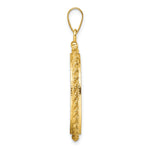 Load image into Gallery viewer, 14K Yellow Gold Diamond Cut Rope Edge 1/4 oz American Eagle Panda 2 Rand US $5 Jamestown Coin Bezel Holder Pendant Charm Screw Top Fits 22 mm Coins
