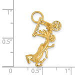 Carregar imagem no visualizador da galeria, 14k Yellow Gold Horse and Carriage 3D Pendant Charm
