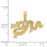 Φόρτωση εικόνας στο εργαλείο προβολής Συλλογής, 14k Yellow Gold Dragon Pendant Charm

