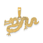 Ladda upp bild till gallerivisning, 14k Yellow Gold Dragon Pendant Charm
