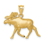 Kép betöltése a galériamegjelenítőbe: 14k Yellow Gold Moose Pendant Charm
