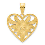 Carica l&#39;immagine nel visualizzatore di Gallery, 14K Yellow Gold Fancy Floral Heart Pendant Charm
