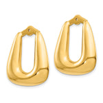 Cargar imagen en el visor de la galería, 14K Yellow Gold Polished Square Hoop Earring Jackets view 2
