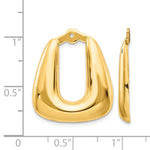 Cargar imagen en el visor de la galería, 14K Yellow Gold Polished Square Hoop Earring Jackets view 3
