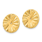 Load image into Gallery viewer, 14k Yellow Gold Polished Sunburst Earring Jackets 15mm
