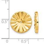 Load image into Gallery viewer, 14k Yellow Gold Polished Sunburst Earring Jackets 15mm
