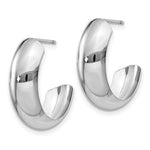 Cargar imagen en el visor de la galería, 14K White Gold Hoop Earrings 18mm x 6mm
