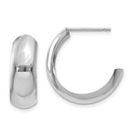 Cargar imagen en el visor de la galería, 14K White Gold Hoop Earrings 18mm x 6mm
