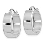 Carica l'immagine nel visualizzatore di Gallery, 14K White Gold Square Tube Round Hoop Earrings 
