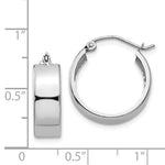 Carica l'immagine nel visualizzatore di Gallery, 14K White Gold Square Tube Round Hoop Earrings 
