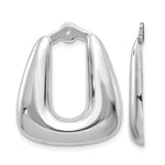 Загрузить изображение в средство просмотра галереи, 14K White Gold Polished Square Hoop Earring Jackets
