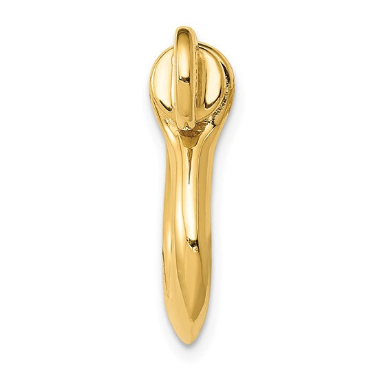 14k Yellow Gold Nautical Shackle Link Moveable Large 3D Pendant Charm