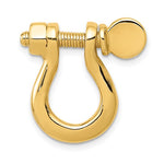 Afbeelding in Gallery-weergave laden, 14k Yellow Gold Nautical Shackle Link Moveable Large 3D Pendant Charm
