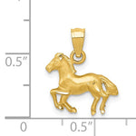 Indlæs billede til gallerivisning 14K Yellow Gold Running Horse Pendant Charm
